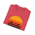 Skateboard silhouette at sunset T-Shirt