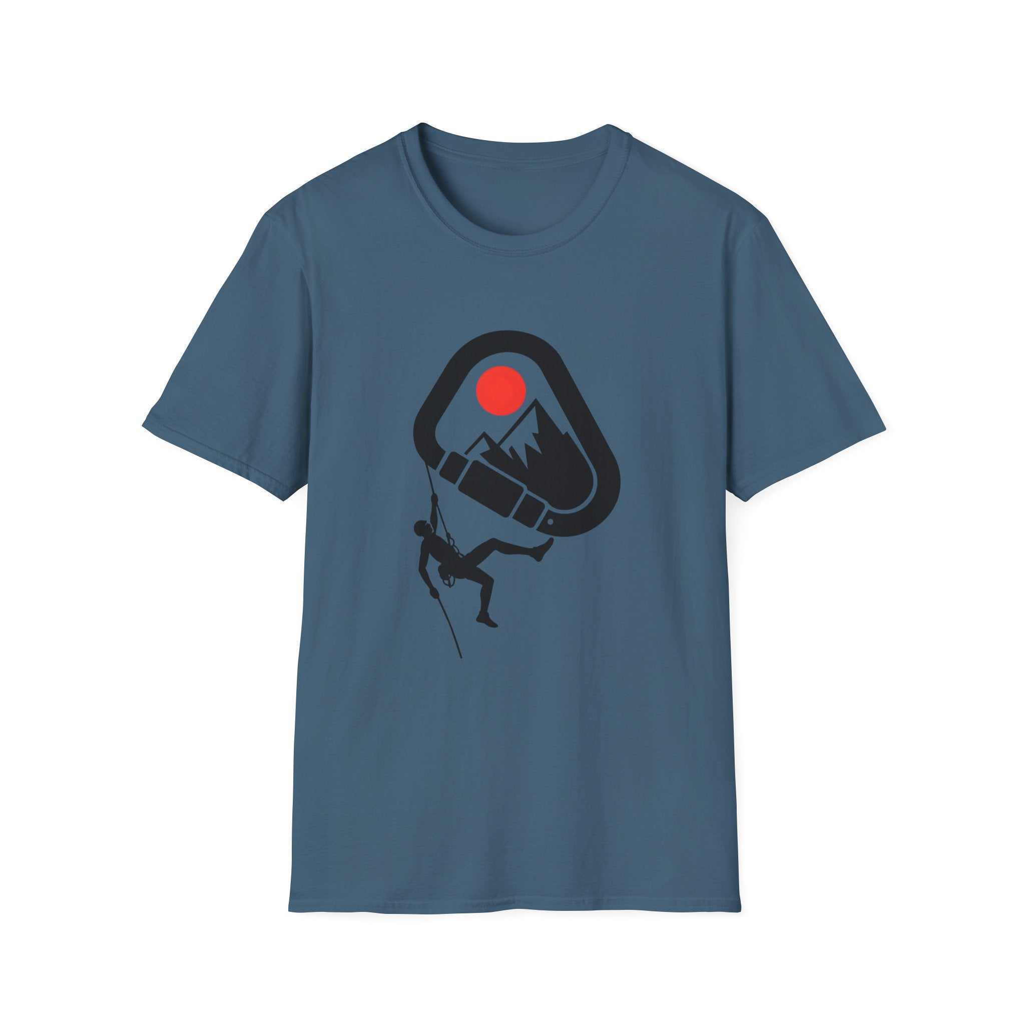 Rappelling climber silhouette T-Shirt