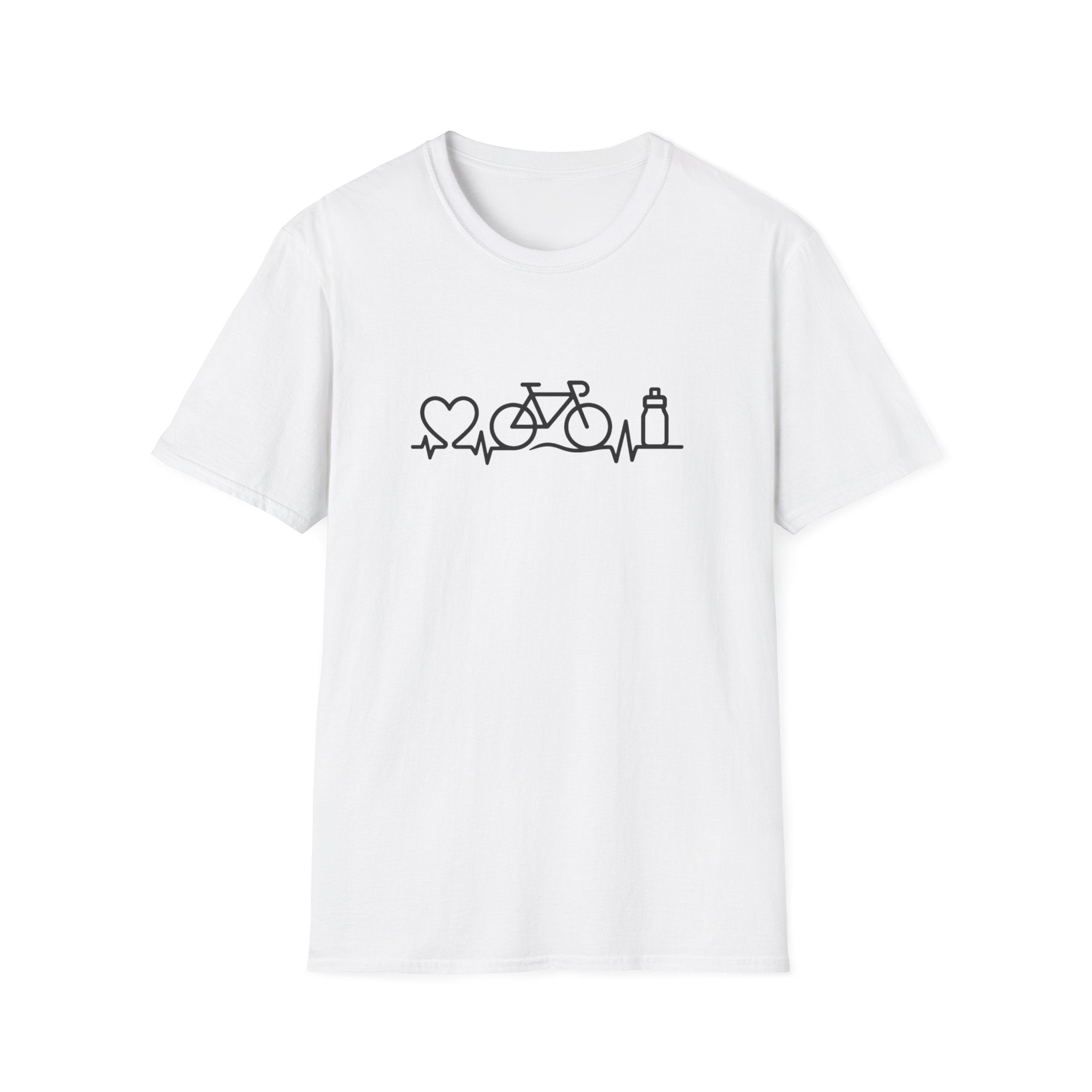 Bicycle on heartbeat line T-Shirt