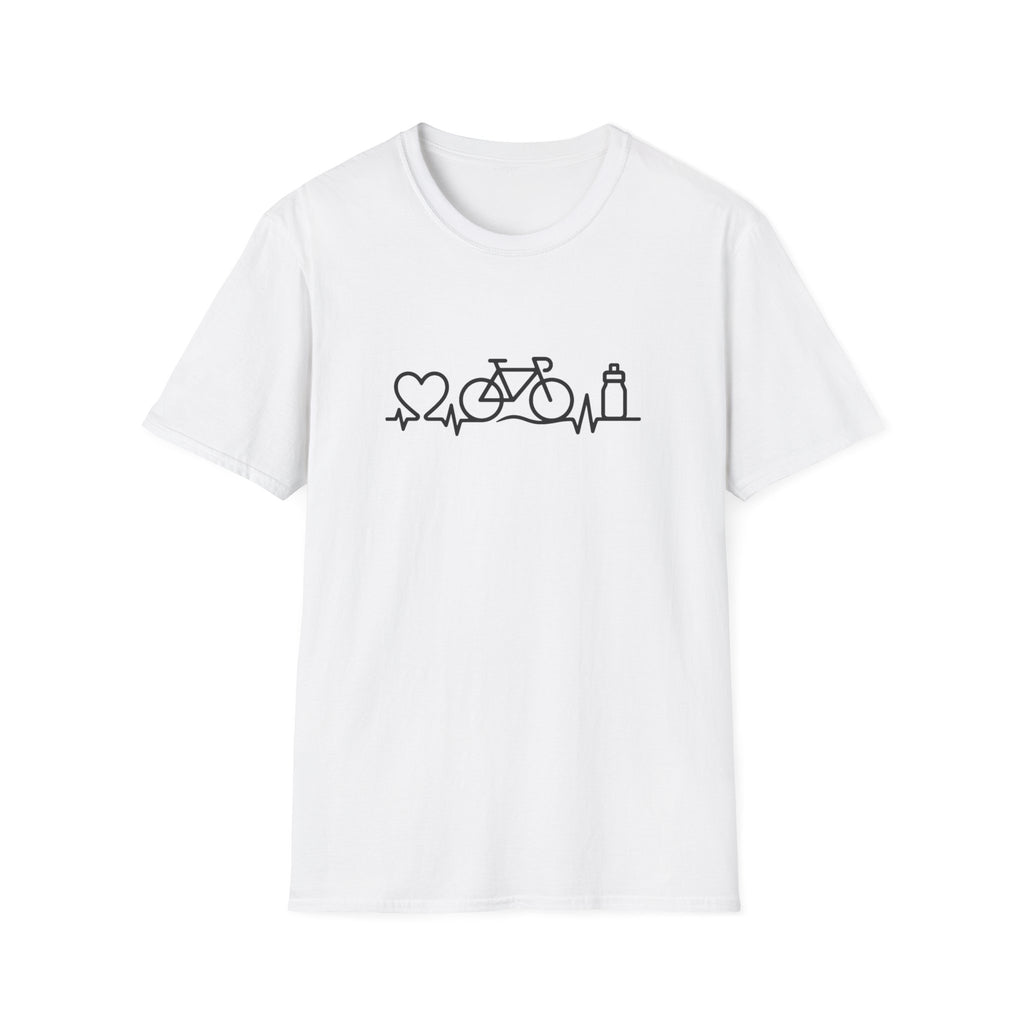 Bicycle on heartbeat line T-Shirt