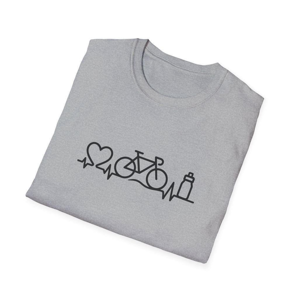 Bicycle on heartbeat line T-Shirt
