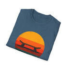 Skateboard silhouette at sunset T-Shirt