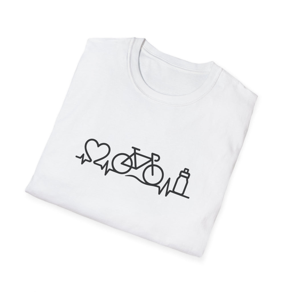 Bicycle on heartbeat line T-Shirt