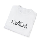 Bicycle on heartbeat line T-Shirt